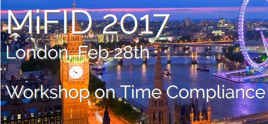 MiFID 2017, Workshop on Time Compliance for MiFID II