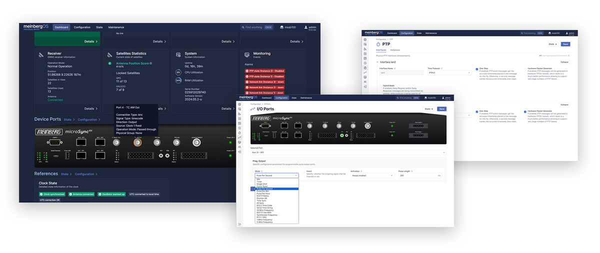 meinbergOS 2024.05 Dashboard